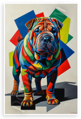 Chinese Shar-Pei Abstract Modern Art 12x18 US Made Poster