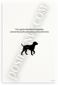 Lagotto Romagnolo 'Unwavering Loyalty and Spirit' Inspirational 12x18 US Made Poster