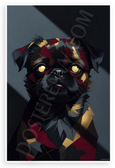 Brussels Griffon Abstract Geometric Dog Portrait 12x18 US Made Poster