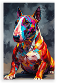 Bull Terrier Determination Abstract Colorful Art 12x18 US Made Poster