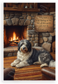 Konrad Lorenz "The Bond with a Dog is as Lasting as the Ties of this Earth" Old English Sheepdog 12x18 US Made Poster