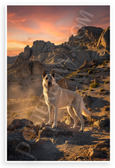 Anatolian Shepherd Dog Guardian Rugged Mountain Sunset Wildlife 12x18 US Made Poster