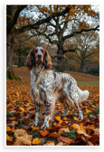 English Setter Autumn Forest Portrait Nature Wildlife 12x18 US Made Poster
