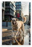 Anatolian Shepherd Dog Urban Istanbul Street Scene 12x18 US Made Poster