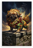 Pekingese Lion Guardian Mythical Protector Fantasy 12x18 US Made Poster