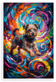Border Terrier Swirling Abstract Modern Art 12x18 US Made Poster