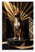 Basenji Dog Art Deco Portrait Elegant Mystery 12x18 US Made Poster