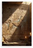 Ancient Egyptian Basenji Guardian Hieroglyphic Style 12x18 US Made Poster