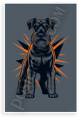 Standard Schnauzer Guard Dog Bold Graphic 12x18 US Made Poster