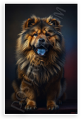Regal Chow Chow Portrait Fluffy Lion-Like Mane Blue Tongue 12x18 US Made Poster