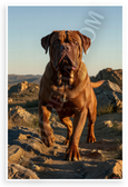 Dogue de Bordeaux Heroic Action Pose Wildlife 12x18 US Made Poster