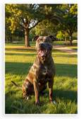 American Staffordshire Terrier Sunny Park Wildlife 12x18 US Made Poster