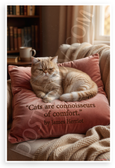 James Herriot "Cats are Connoisseurs of Comfort" Cat Lover 12x18 US Made Poster
