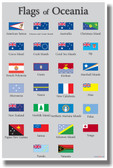 Flags of Oceania - NEW World Travel Poster