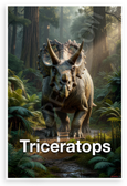 Triceratops Dinosaur in Redwood Forest Prehistoric Wildlife 12x18 US Made Poster
