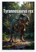 Tyrannosaurus Rex Roaring in Prehistoric Jungle 12x18 US Made Poster
