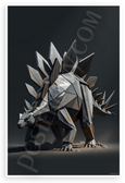Stegosaurus Geometric Abstract Dinosaur 12x18 US Made Poster