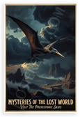 Pteranodon Mysteries of the Lost World Visit Prehistoric Skies Vintage 12x18 US Made Poster