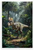 Dilophosaurus in Lush Jurassic Forest Prehistoric Dinosaur 12x18 US Made Poster