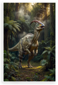 Majestic Parasaurolophus Dinosaur Prehistoric Forest 12x18 US Made Poster
