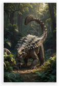 Ankylosaurus Armored Dinosaur Defensive Stance Jungle Forest 12x18 US Made Poster