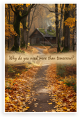 Henry David Thoreau "Why Do You Need More Than Tomorrow" Inspirational 12x18 US Made Poster