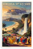 Venezuela 51st U.S. State Vintage Travel 12x18 US Made Poster