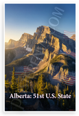 Alberta Rocky Mountains American Flag Patriotic 12x18 US Made Poster