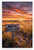 Alberta 51st US State Prairie Sunset Landscape 12x18 US Made Poster