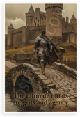 "The Ultimate Moats Are Grits and Agency" Motivational 12x18 US Made Poster