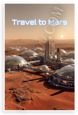 Travel to Mars Mars Colony Sci-Fi Space Exploration 12x18 US Made Poster