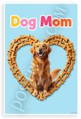 Dog Mom Golden Retriever Bone Treat Heart Playful 12x18 US Made Poster