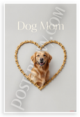 Golden Retriever Dog Mom Heart Dog Bone Frame 12x18 US Made Poster