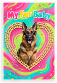 My Fur Baby German Shepherd Dog Bone Heart Frame 12x18 US Made Poster