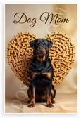 Dog Mom Rottweiler Dog Bone Heart Motivational 12x18 US Made Poster