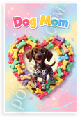 Dog Mom German Shorthaired Pointer Bone Treat Heart Whimsical 12x18 US Made Poster