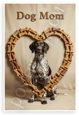 Dog Mom German Shorthaired Pointer Bone Heart Vintage 12x18 US Made Poster