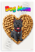 Dog Mom Cane Corso Puppy Dog Bone Heart Cartoon 12x18 US Made Poster