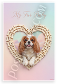 Cavalier King Charles Spaniel My Fur Baby Dog Bone Heart Pastel 12x18 US Made Poster