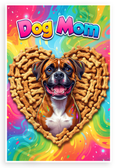 Boxer Dog Dog Mom Heart Dog Treats Playful 12x18 US Made Poster
