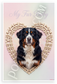 Bernese Mountain Dog My Fur Baby Dog Bone Heart Frame 12x18 US Made Poster