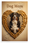 Dog Mom Bernese Mountain Dog Dog Bone Heart Vintage 12x18 US Made Poster