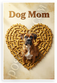 Dog Mom Boxer in Dog Bone Treat Heart Motivational 12x18 US Made Poster