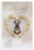 My Fur Baby Great Dane Dog Bone Heart Frame 12x18 US Made Poster
