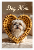 Dog Mom Shih Tzu in Dog Bone Heart Frame Cute Pet 12x18 US Made Poster