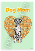 Dog Mom Great Dane Dog Bone Heart Motivational 12x18 US Made Poster