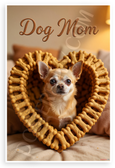 Dog Mom Chihuahua in Bone Treat Heart Warm Affectionate 12x18 US Made Poster