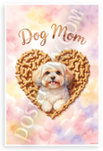 Dog Mom Havanese Puppy Dog Bone Heart Watercolor 12x18 US Made Poster