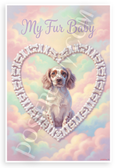 My Fur Baby English Springer Spaniel Dog Bone Heart Pastel 12x18 US Made Poster