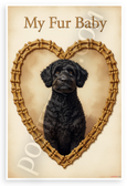 My Fur Baby Portuguese Water Dog Bone Heart Frame 12x18 US Made Poster